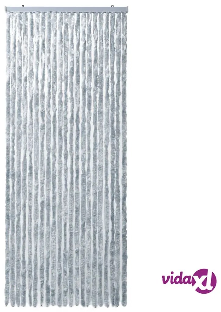 vidaXL Zanzariera Bianco e Grigio 90x220 cm Ciniglia