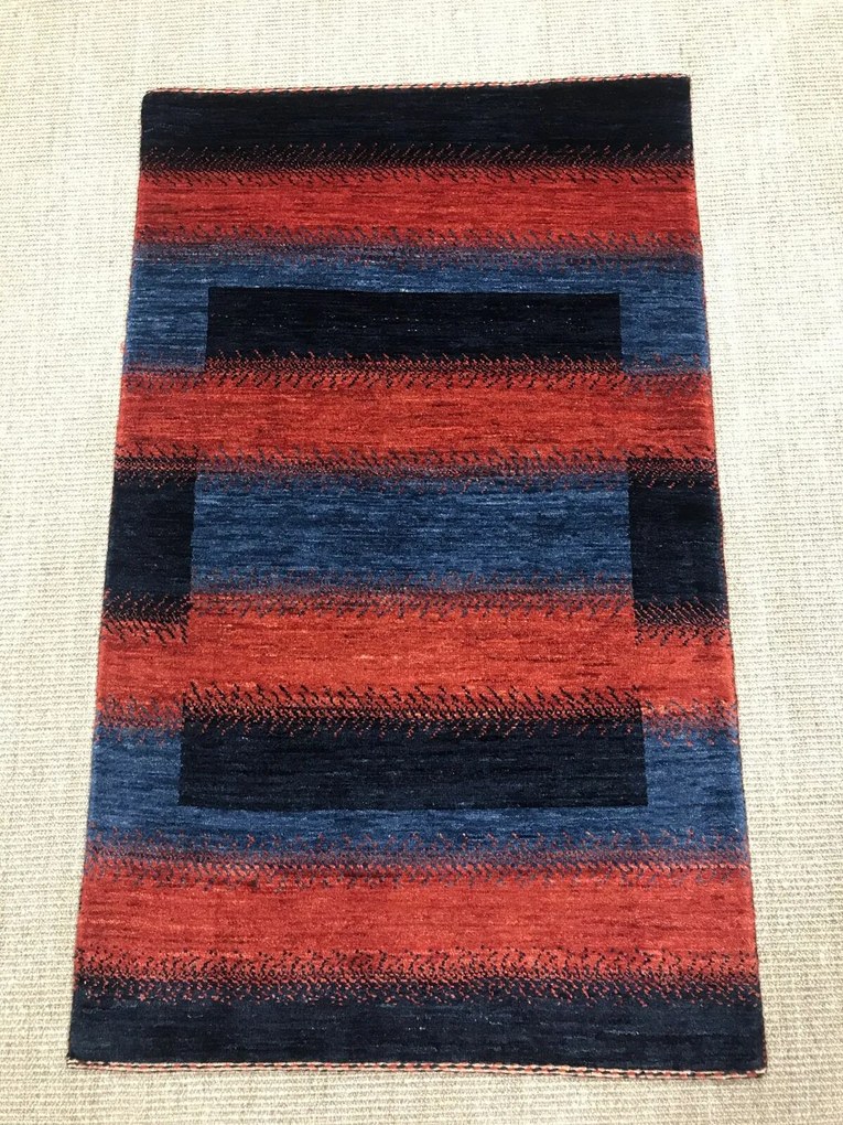 Loribaft Tappeto 120x70 Rosso (Iran) Annodato A Mano