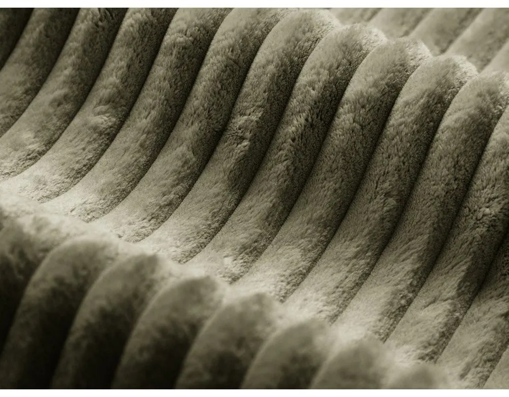 Poggiapiedi verde con rivestimento in velluto a coste Dia – Micadoni