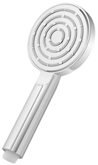 Doccetta tonda monogetto da 23,5 cm cromo lucido in ABS anticalcare Hidra