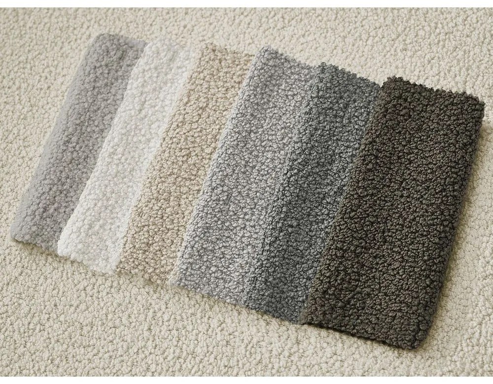 Divano angolare beige (con penisola a sinistra/con chaise lounge) con rivestimento in bouclé Leonore – Bobochic Paris