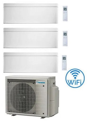 Daikin - Climatizzatore garanzia italia Stylish Bianco WiFi Trial Split Inverter 7000 + 7000 + 9000 btu con u.e. 3MXM40A9 Classe a+++/a++ novita' 2024