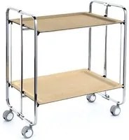 Carrello pieghevole da cucina BAUHAUS, 2 vassoi. Struttura cromata, Fantasia 5