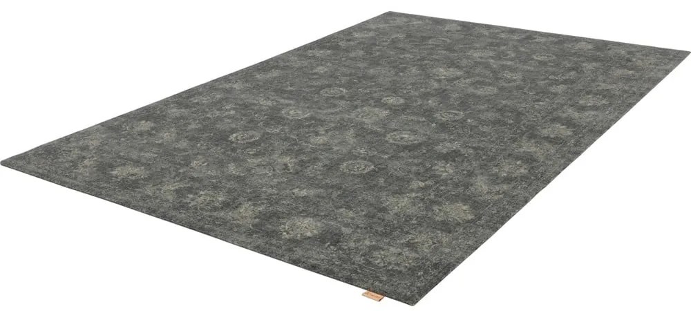 Tappeto in lana grigio 230x340 cm Calisia Vintage Flora - Agnella