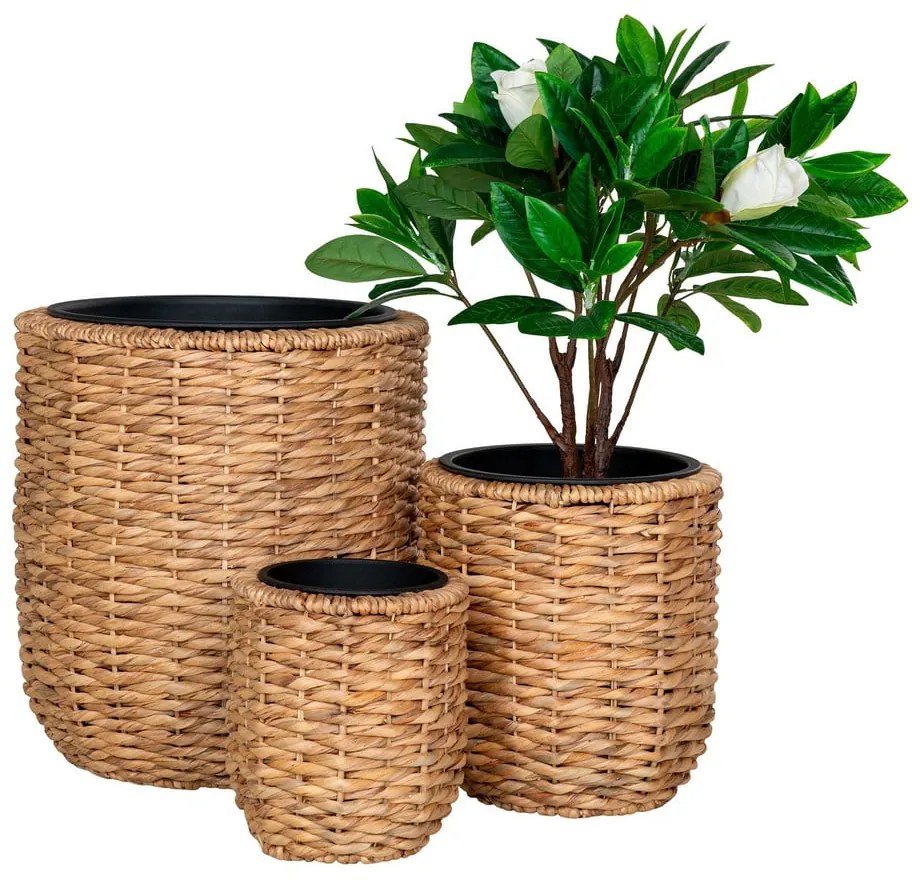 Set di vasi in giacinto d'acqua 3 pezzi ø 49 cm Hanoi - House Nordic