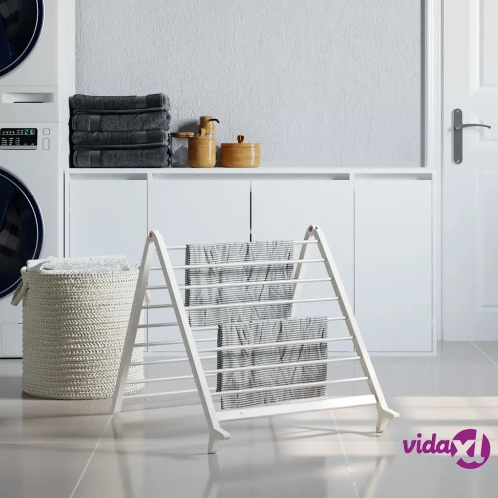 vidaXL Stendibiancheria Vasca da Bagno Estensibile 53-90 cm Alluminio