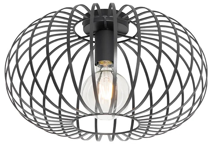 Plafoniera di design nera 39 cm - Johanna