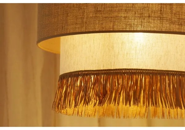 Brilagi - Lampadario a cavo WINNETOU BOHO 1xE27/15W/230V Ø 45 cm marrone/crema