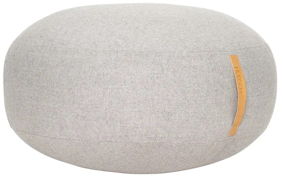 Pouf grigio chiaro Turenio, ø 70 cm Mochi - Hübsch