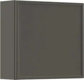Pensile bagno Pixel Frame laccato opaco grigio carbone, 1 anta apertura da sinistra P 17 x L 40 x H 40 cm