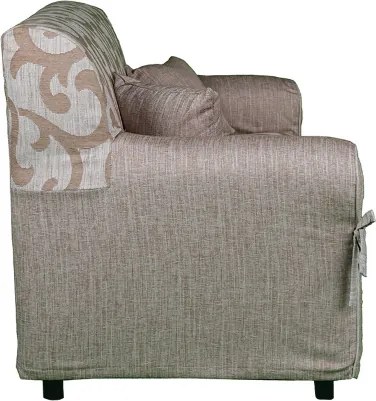 Divano 3 posti in tessuto sfoderabile imbottito DAMASCO 200 cm BEIGE