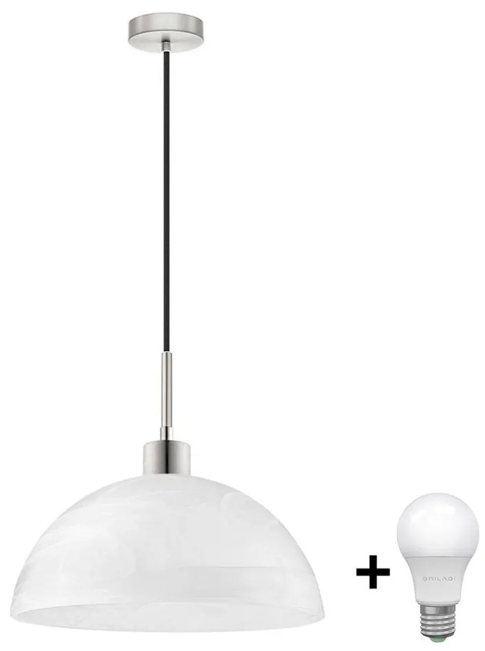 Lampadario LED a cavo 1xE27/60W/230V bianco