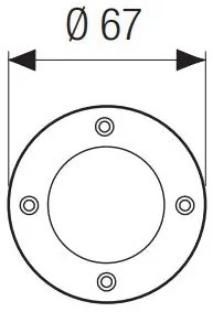 MICRO Lampada incasso Gu4 12V  anello inox + CS 74(ULTIMI DISPONIBILI - N°4)