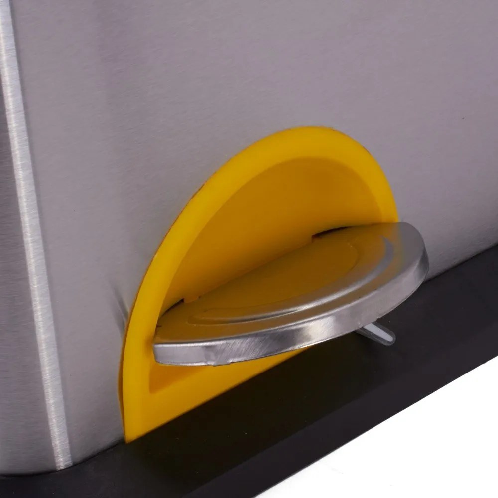 Cestino per la spazzatura color argento opaco in acciaio per raccolta differenziata/con pedale 2x20 l Tri Selectif – MSV