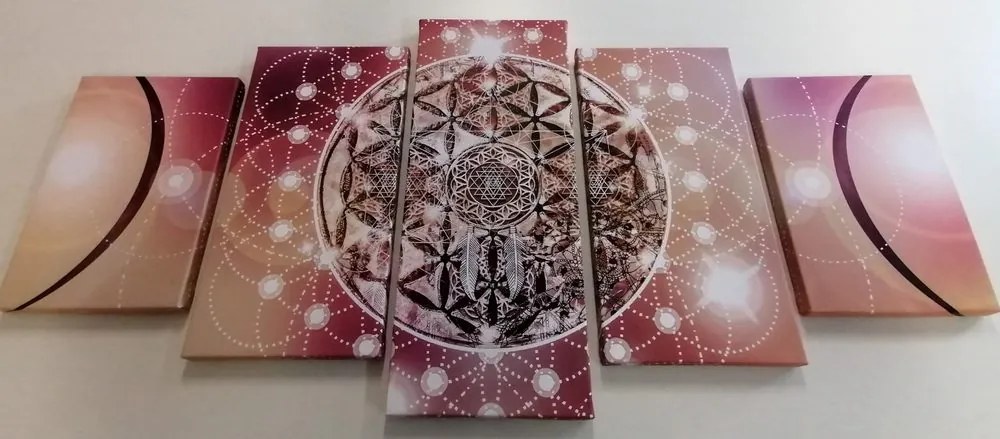 Quadri 5 pezzi – Mandala affascinante