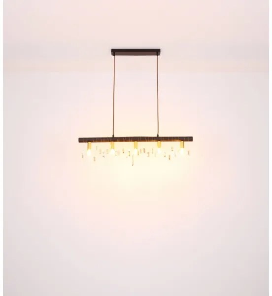 Globo 15532-5HB - Lampada a sospensione su cavo KIRA 5xE14/40W/230V nera