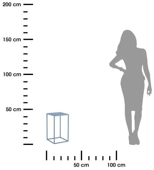 Portafiori 40x24 cm blu