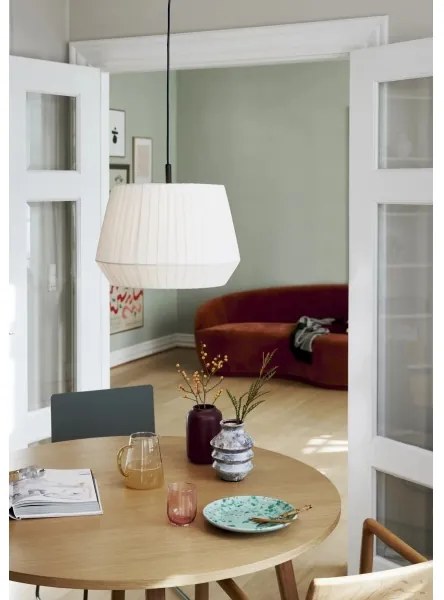 Nordlux - Sospensione a cavo DICTE 1xE27/60W/230V Ø 40 cm bianco