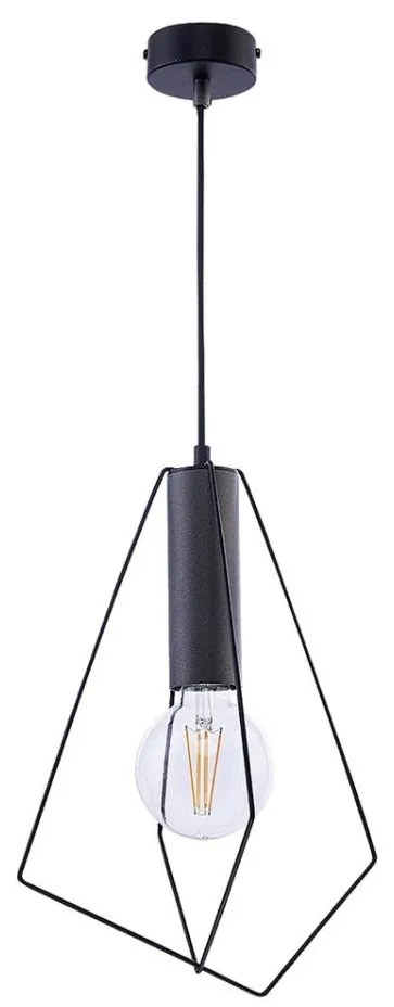 Jupiter 1644 - Lampadario a sospensione con filo KAIR 1xE27/60W/230V nero/grafite