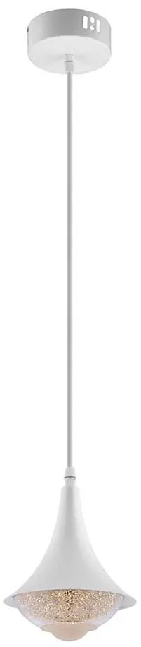 Lampadario LED a sospensione con filo LED/9W/230V diametro 14 cm bianco