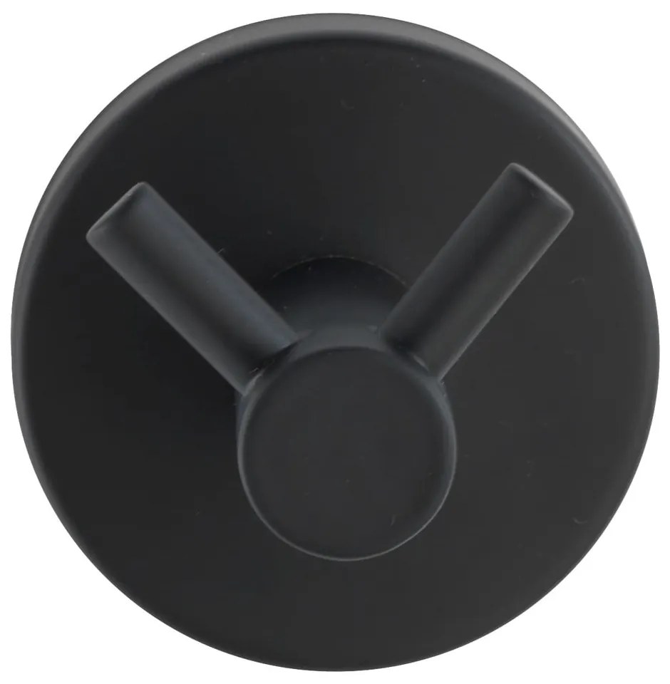 Gancio a parete in acciaio inox nero opaco Bosio - Wenko