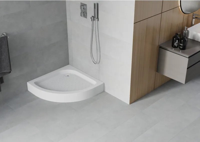 Mexen Rio piatto doccia semicircolare 90 x 90 cm, bianco - 47109090