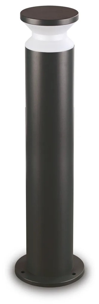 Piantana Da Terra Contemporaneo Torre Alluminio Nero 1 Luce E27 15W Ip44