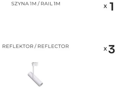 Zuma Line 3557 - Faretto per sistema a binario LISA 3xGU10/35W/230V bianco