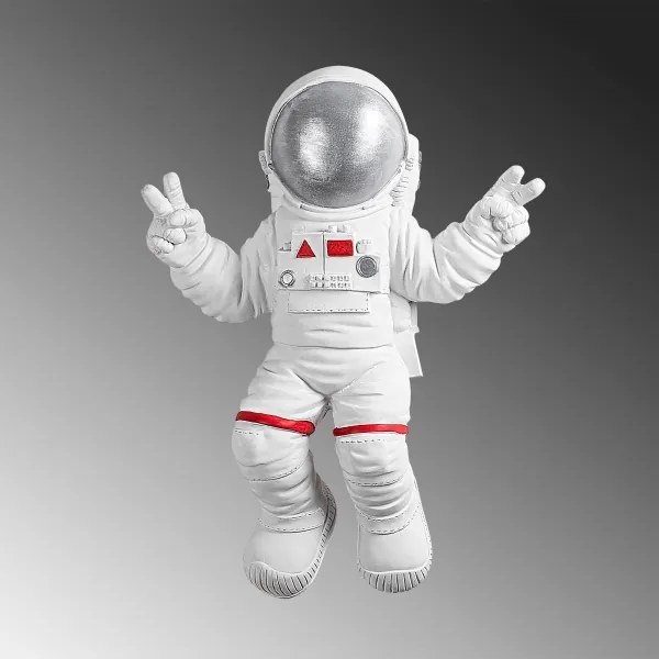 Decorazione da muro 47x35 cm astronaut argento