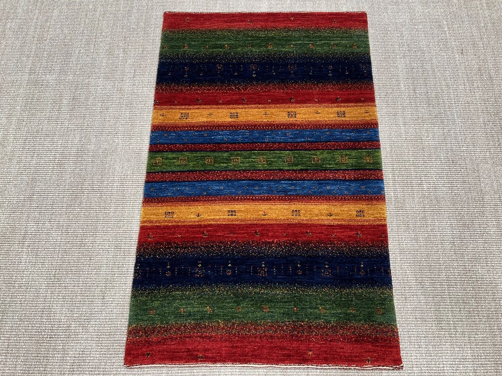Loribaft Tappeto 130 x 80 Rosso (Iran) Annodato A Mano