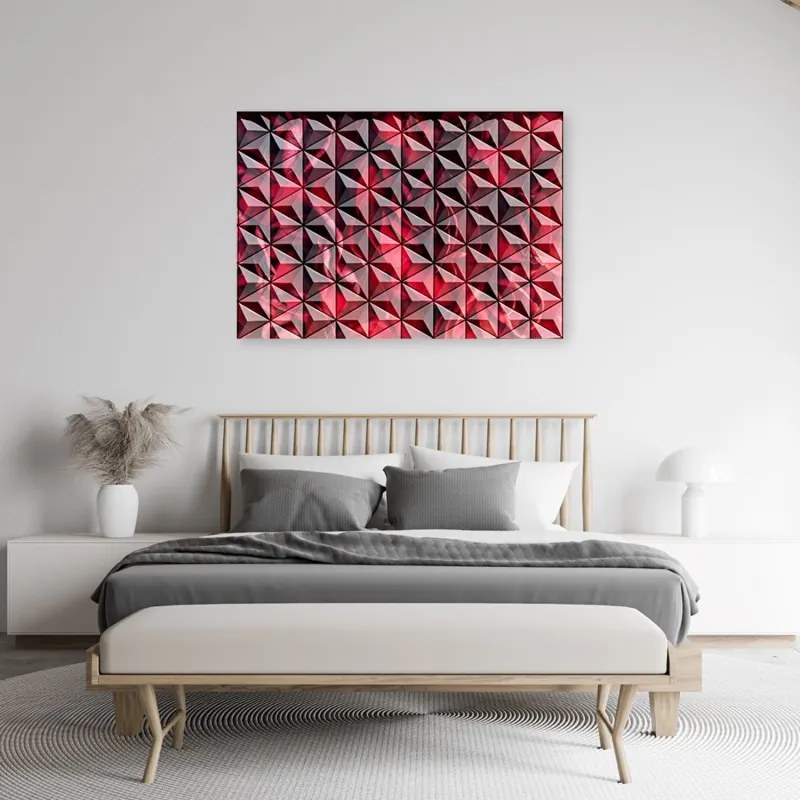 Quadro su tela, Geometria rossa  Dimensioni Tappeti 120x80