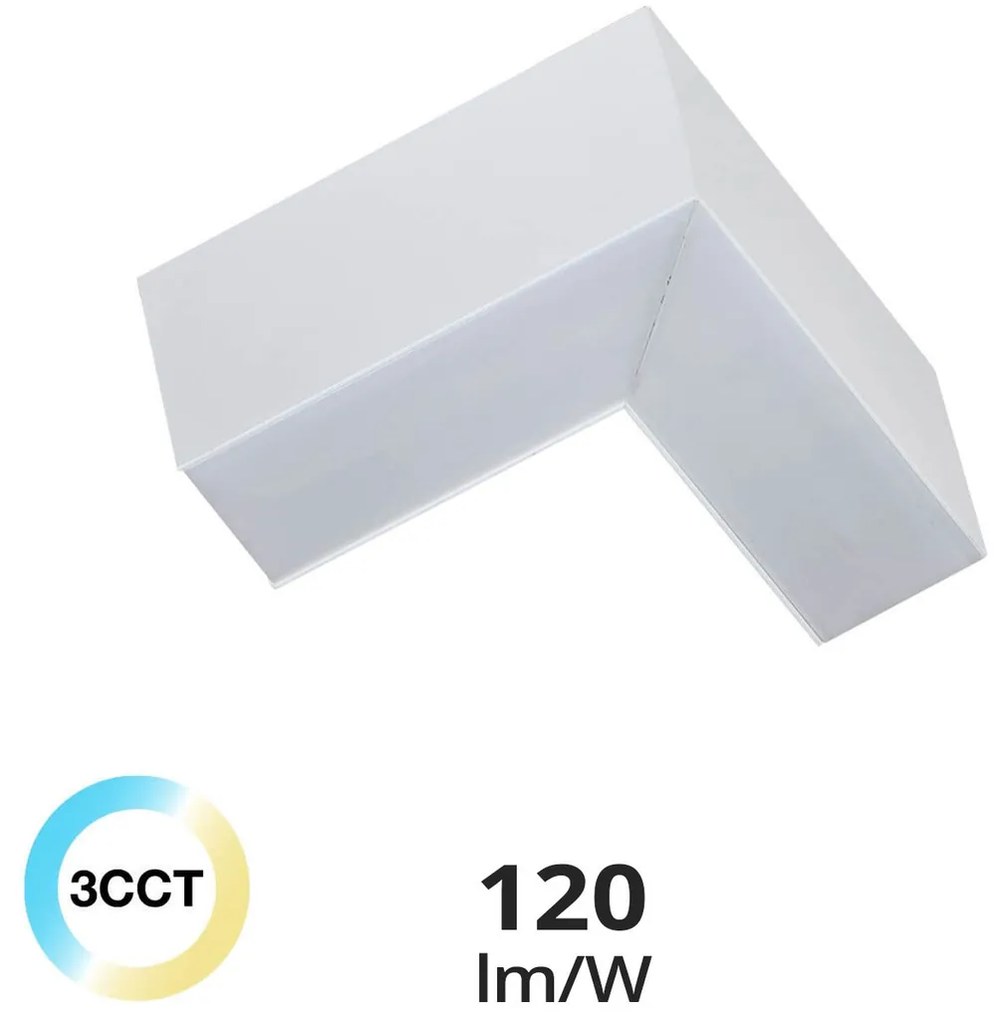 Angolo LED luminoso 8W per Lampade Lineari CCT Bianco
