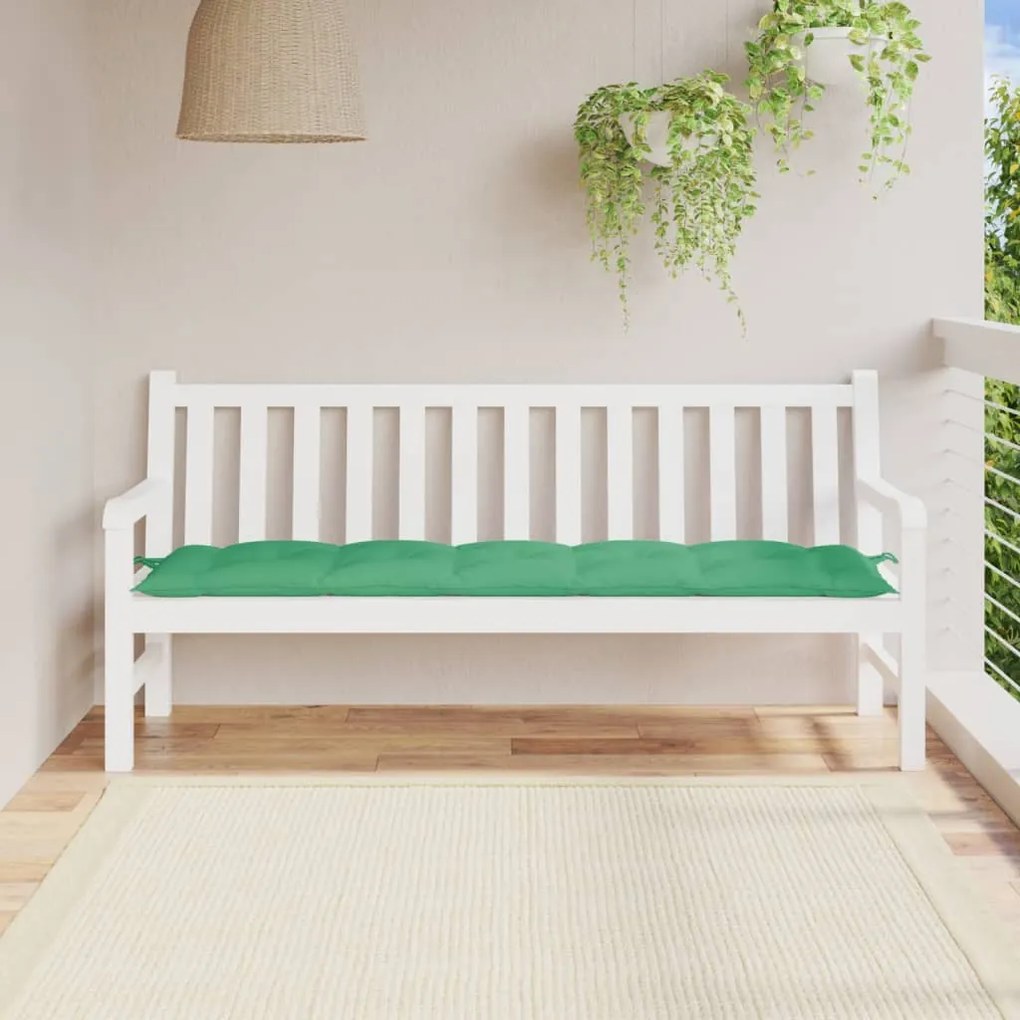Cuscino Per Panca Verde 180x50x7 Cm İn Tessuto Oxford /