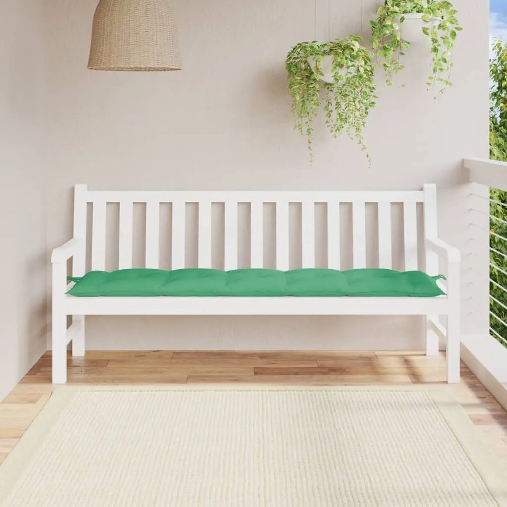 Cuscino per Panca Verde 180x50x7 cm in Tessuto Oxford