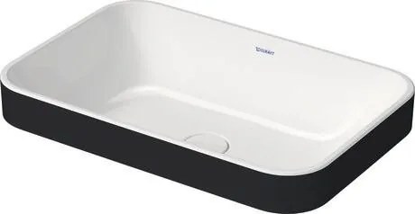 Lavabo 60x40 senza Foro senza troppopieno per mobile bagno Bianco Lucido Antracite Opaco Happy D2 Plus Duravit