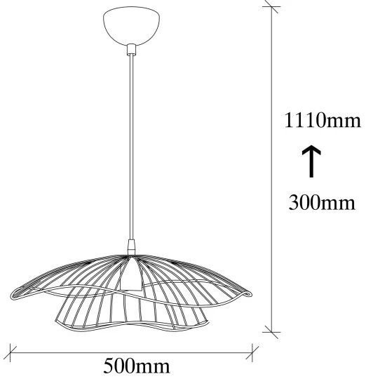 Lampadario su filo TEL 1xE27/40W/230V