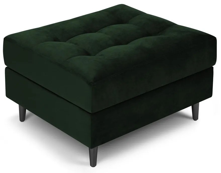 Poggiapiedi in velluto verde Santo - Milo Casa