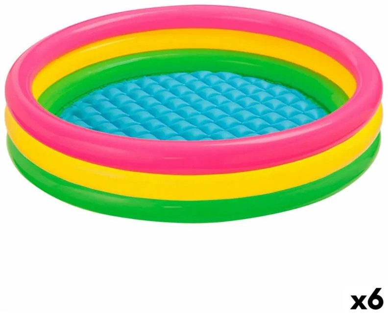 Piscina Gonfiabile per Bambini Intex Sunset Anelli 131 L 114 x 25 x 114 cm (6 Unità)