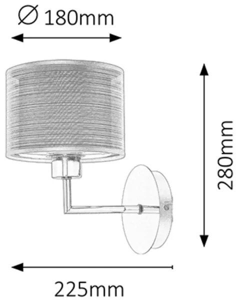 Rabalux 2628 - Applique ANASTASIA E27/60W
