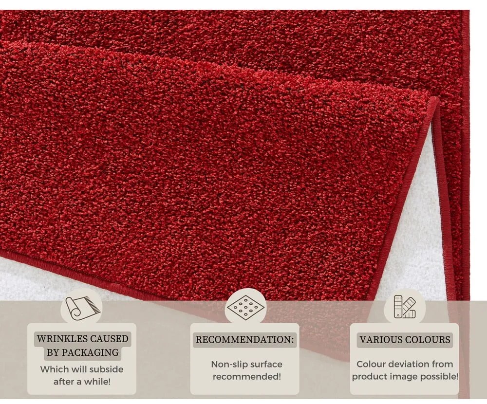 Tappeto rosso , 140 x 200 cm Pure - Hanse Home