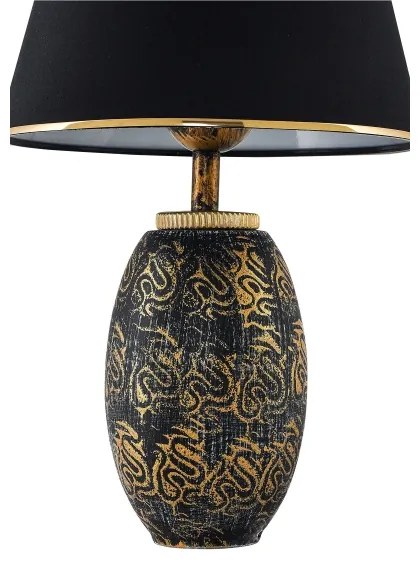 Lampada da tavolo RAMZES 1xE27/40W/230V nero/oro