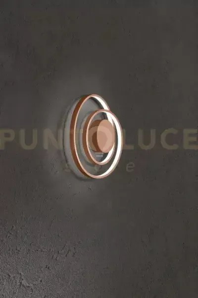 Applique metallo color cannella ritmo led 28w cct 3000k 4000k 6000k...