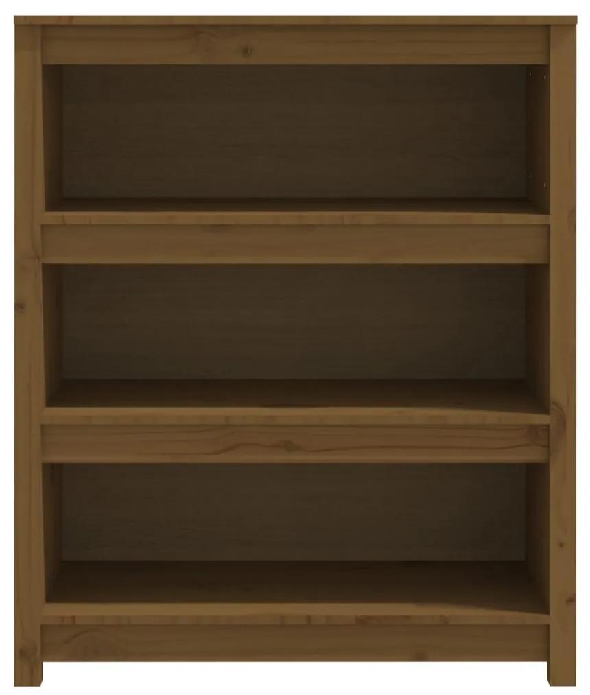 Libreria marrone miele 80x35x97 cm in legno massello di pino