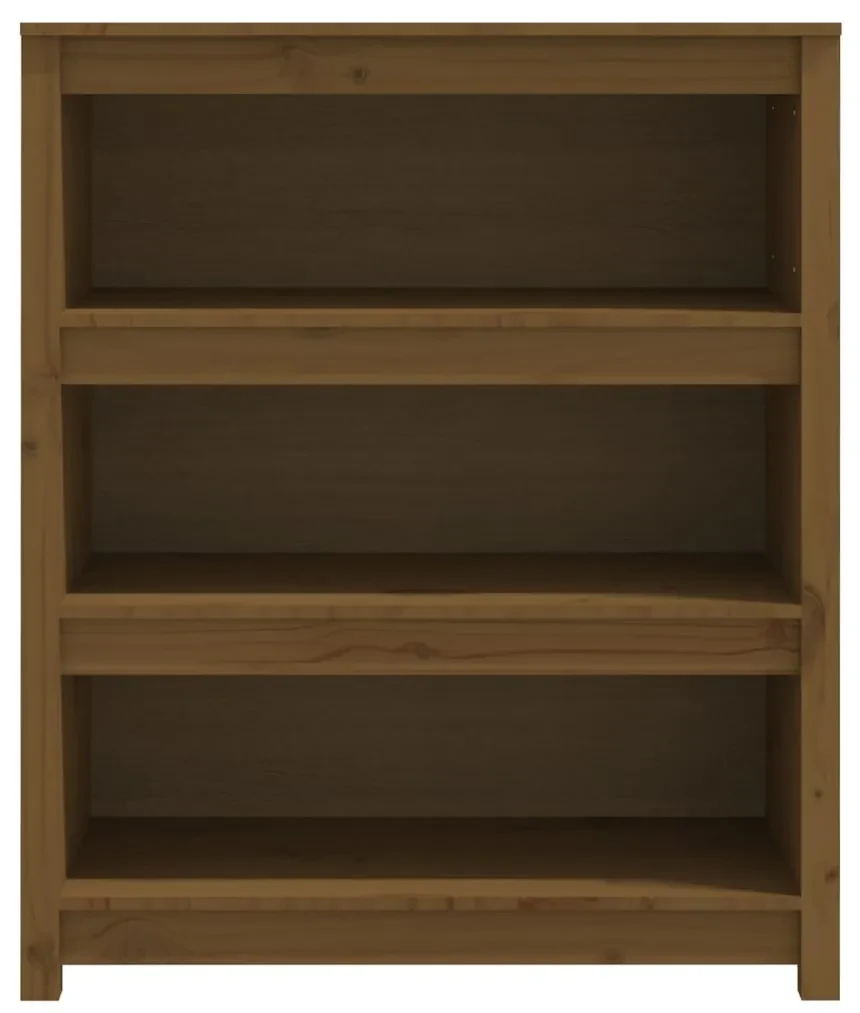 Libreria marrone miele 80x35x97 cm in legno massello di pino