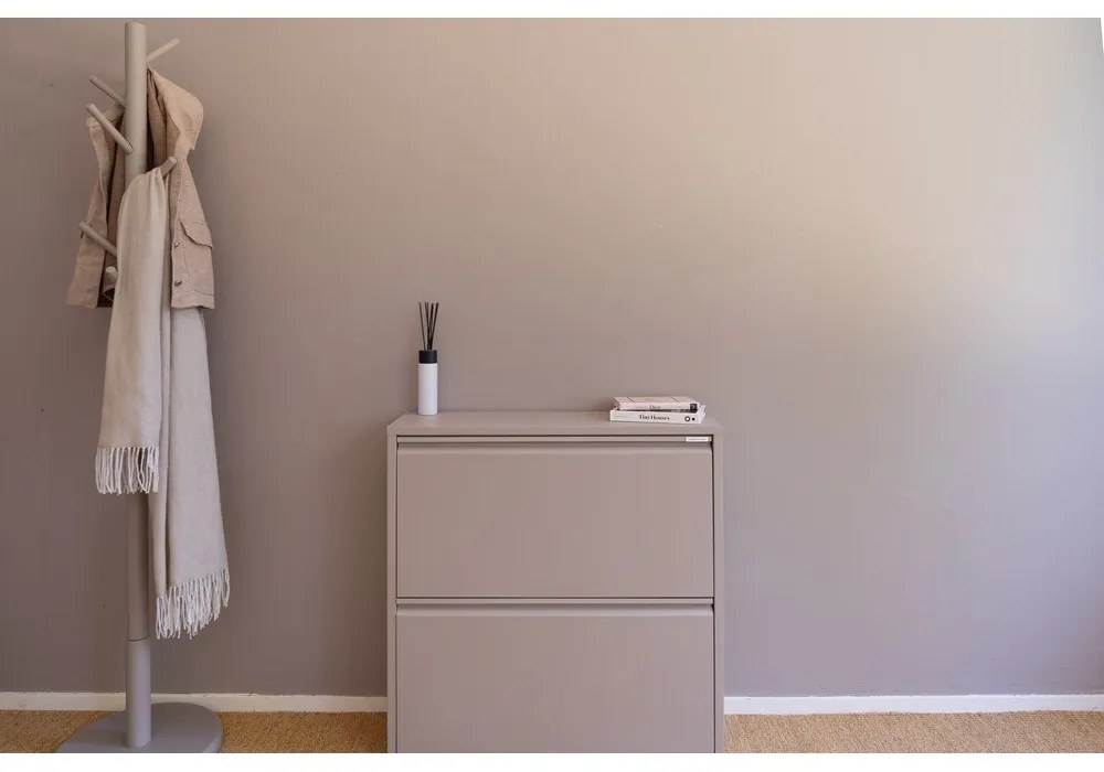 Scarpiera in metallo grigio-beige Billy - Spinder Design