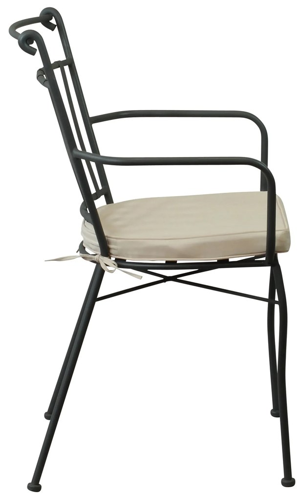 ODETTE - poltrona in metallo verniciato a polvere antracite