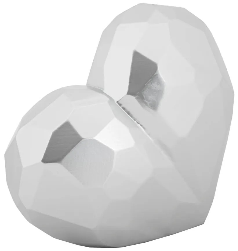Vaso Heart Silver Cm 19X9X18 Elegante e Moderno