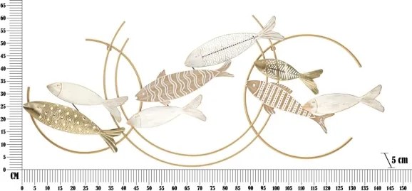 Pannello decorativo con design pesci 142,9x5x61,6 cm Fishy Move