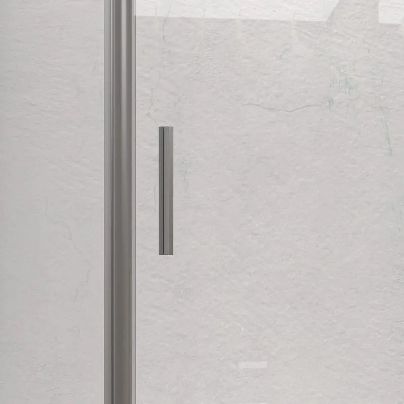 Box doccia angolare 70x120 telaio argento opaco scorrevole | KE-4000A - KAMALU