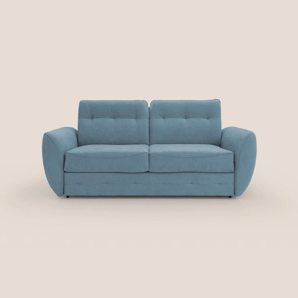 Zeus Divano letto scandinavo con schienale alto in tessuto impermeabile T02 carta da zucchero
